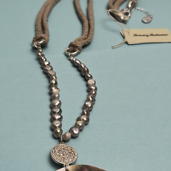 Tommy Bahama Shell Necklace With Beads Freshwater Pearl Multi-Color Reso… - Picture 3 of 11